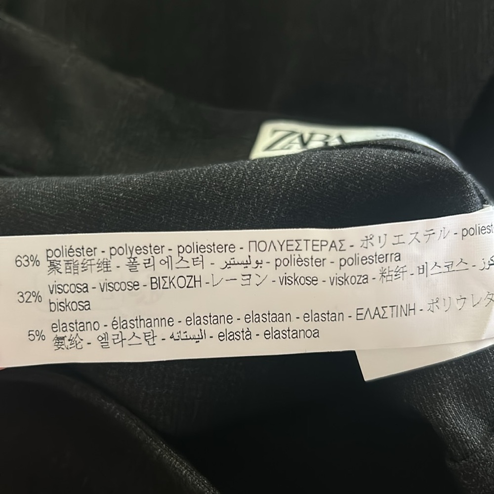 Zara Black Side High Low Midi Skirt Size M NEW - Picture 6 of 14